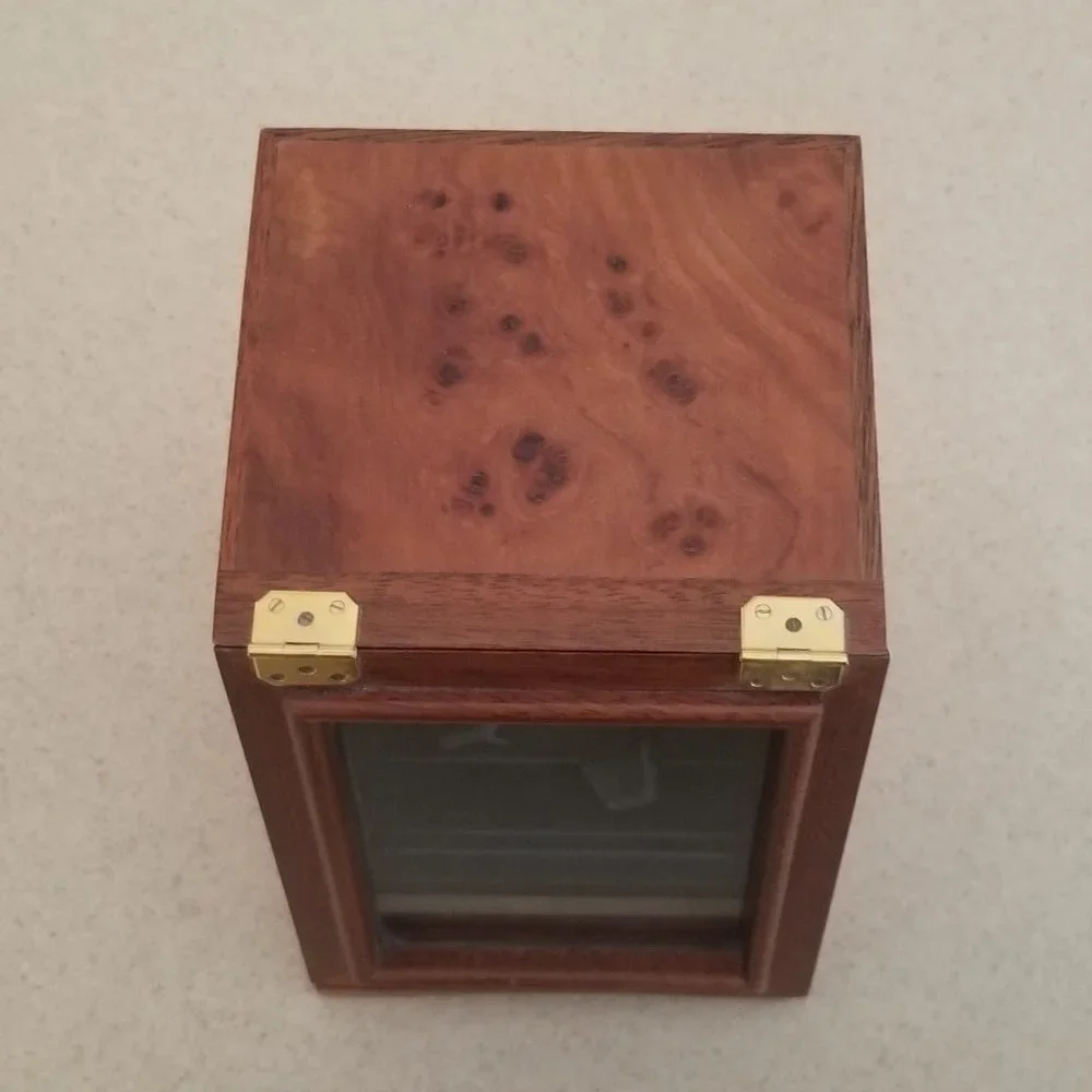 RARE ITALIAN DESIGNER AGRESTI BURLWOOD SINGLE WATCH WINDER ROTATER